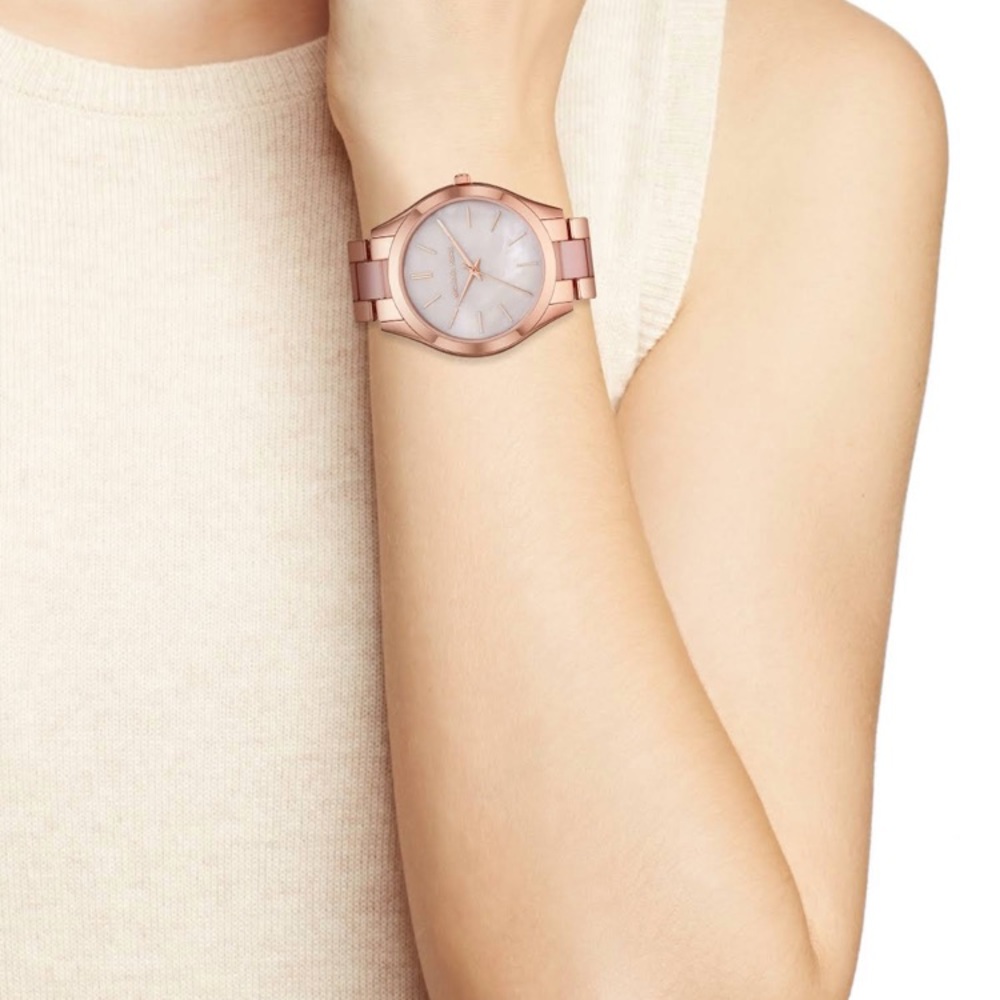 Michael Kors Women's Slim Runway two tone Watch - Picture 8 of 8